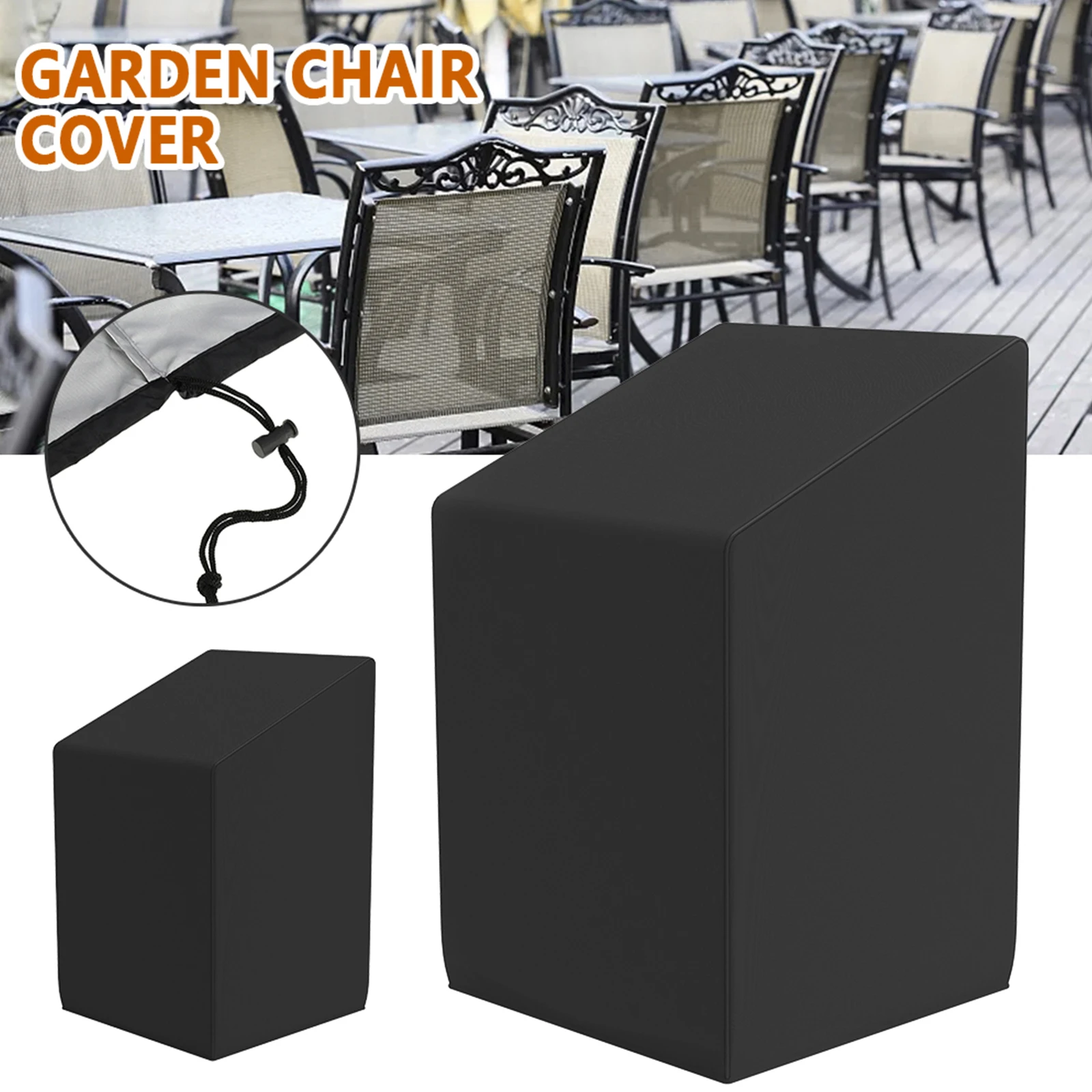 Outdoor Furniture Weatherproof - Stacked Chair Dust Cover with Storage