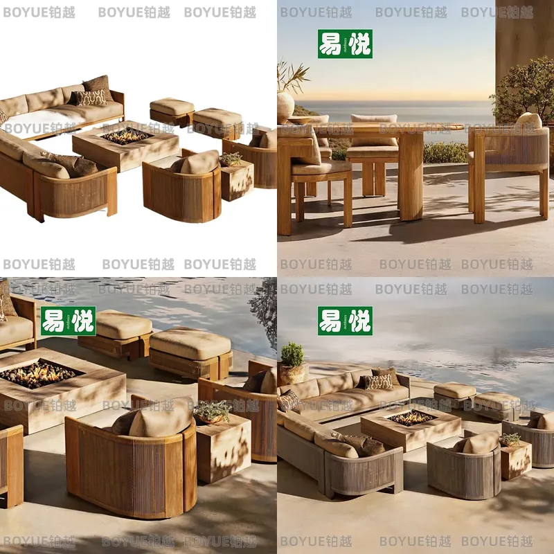 Rattan Lounge Set - Outdoor Rattan Sofa Set Teak Rope