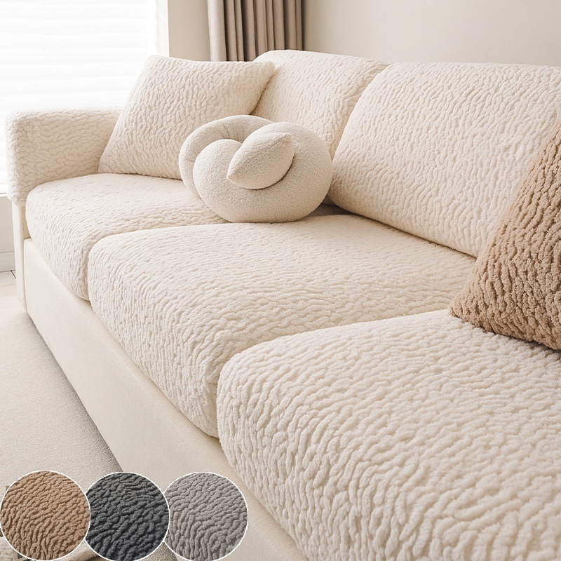 Outdoor Furniture Xl - Cozy Cotton Fleece Stretchy Sofa Slipcover