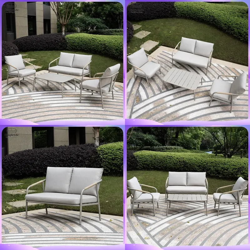 Rattan Lounge Set - Nordic Outdoor Sofa Set for Garden