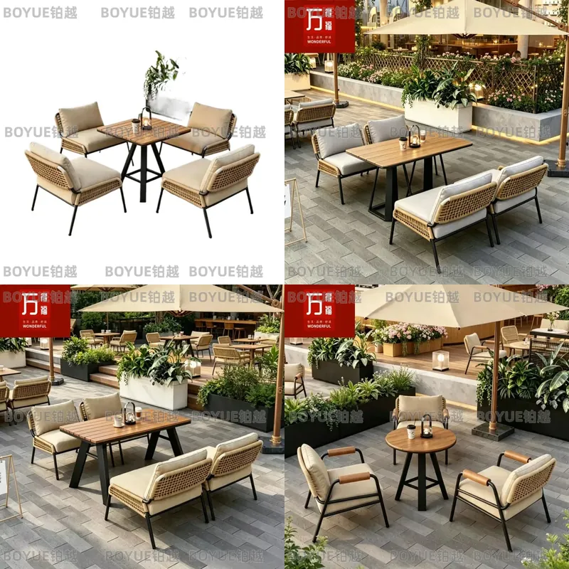 Rattan Lounge Set - Outdoor Patio Furniture Set Rattan Wicker