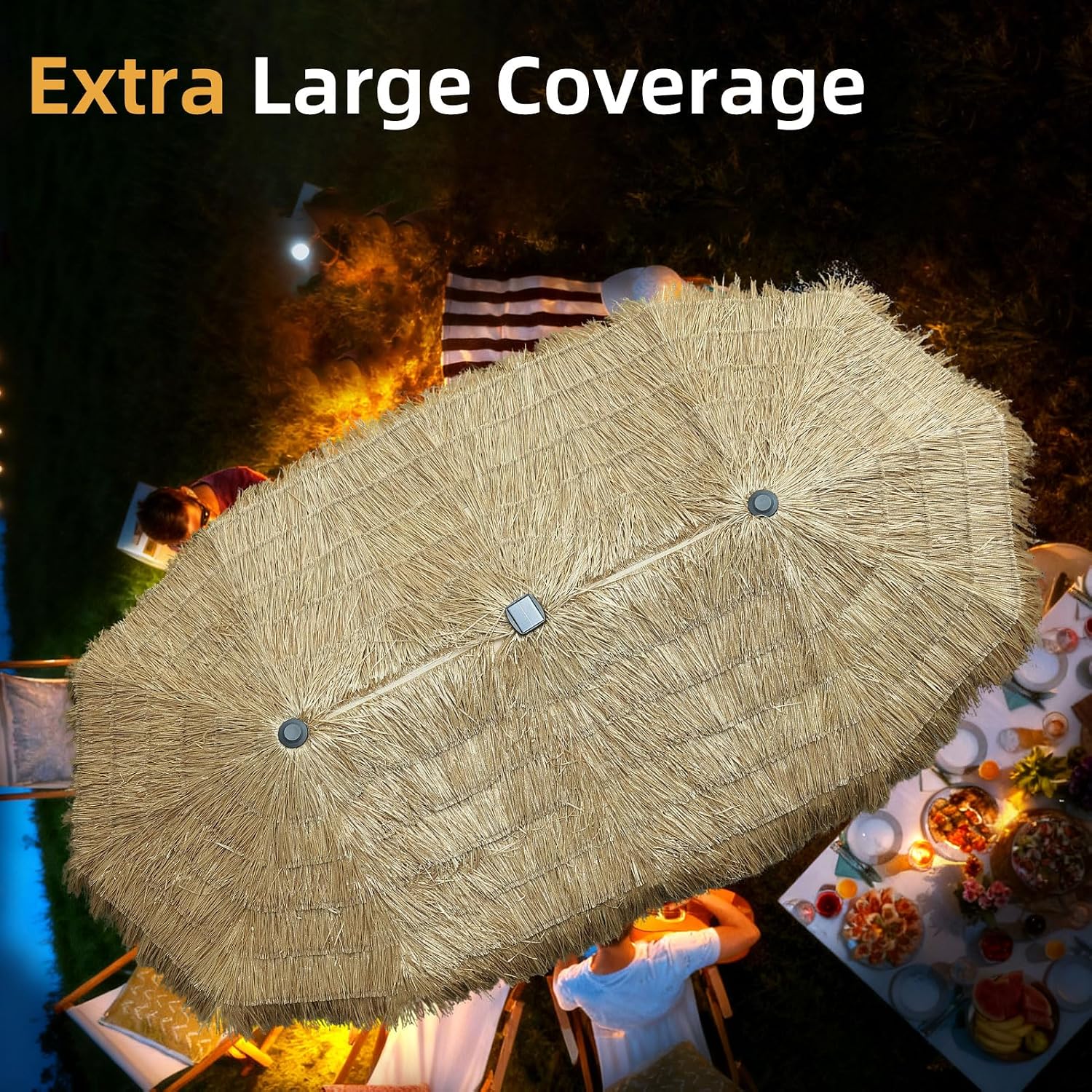 13ft Thatch Umbrella with Sola - Outdoor Furniture With Umbrella ulasan dan harga