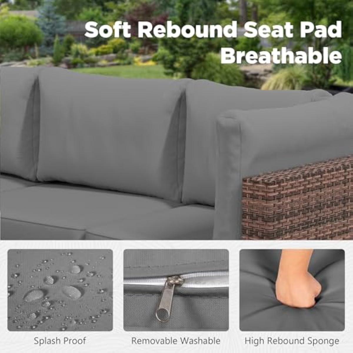 7-piece weather-resistant ratt - Outdoor Furniture Plus ulasan dan harga