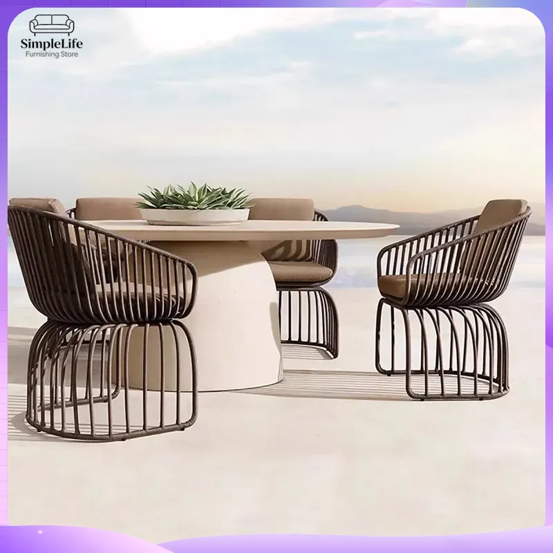 Outdoor Rattan Sofa Set with C - Rattan Lounge Set ulasan dan harga