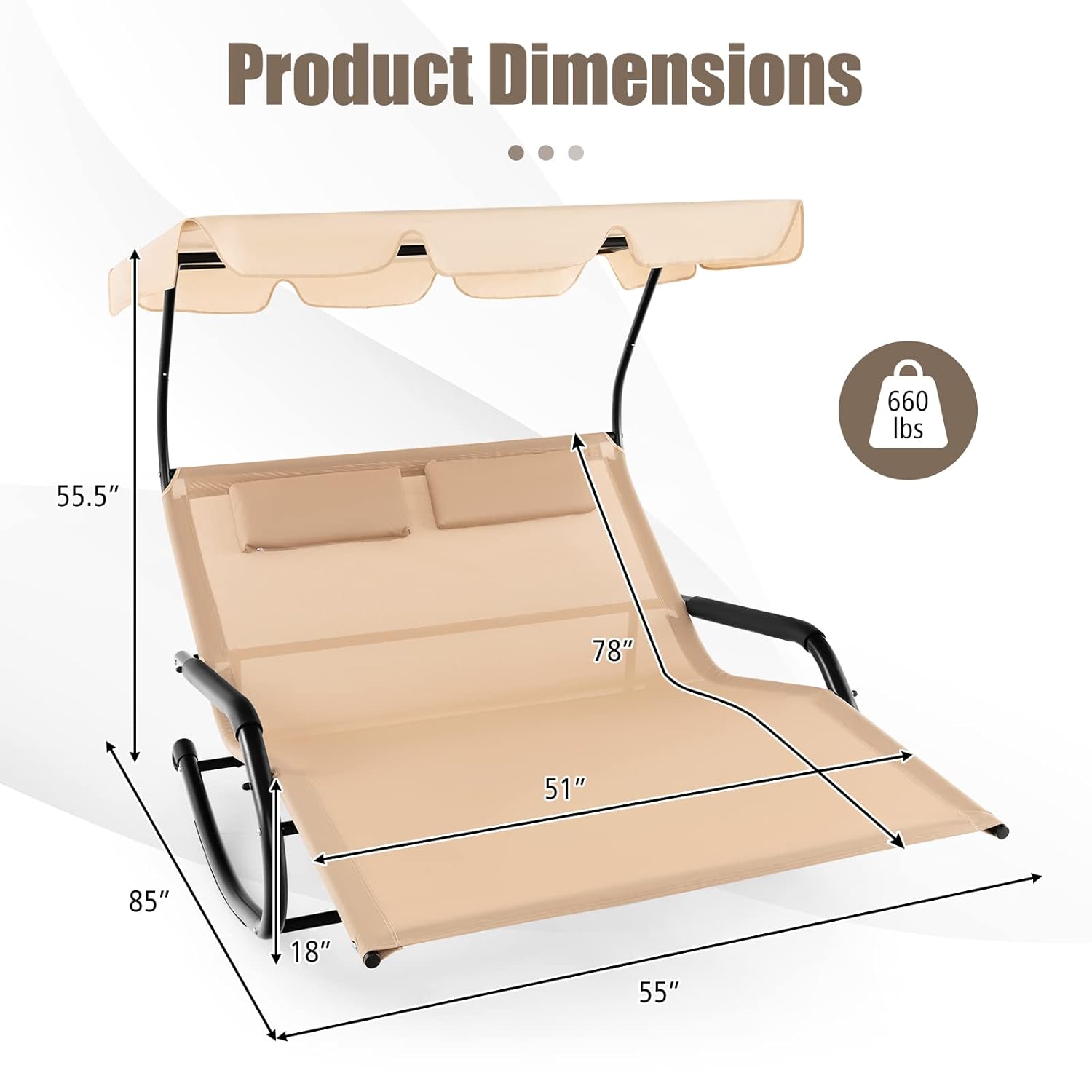 ty-2 Person Adjustable Canopy  - Outdoor Furniture Xl ulasan dan harga