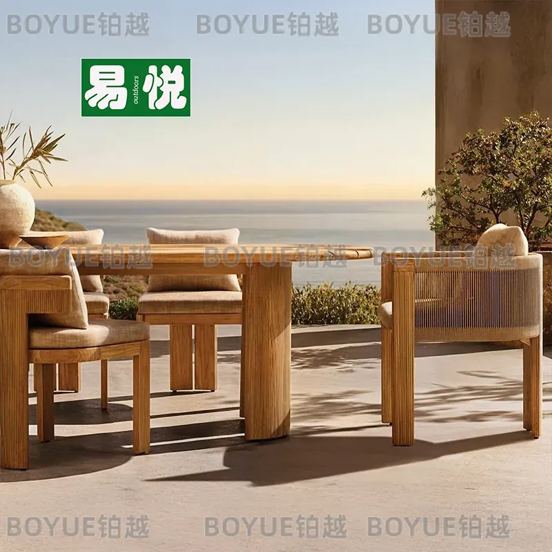 Outdoor Rattan Sofa Set Teak R - Rattan Lounge Set ulasan dan harga