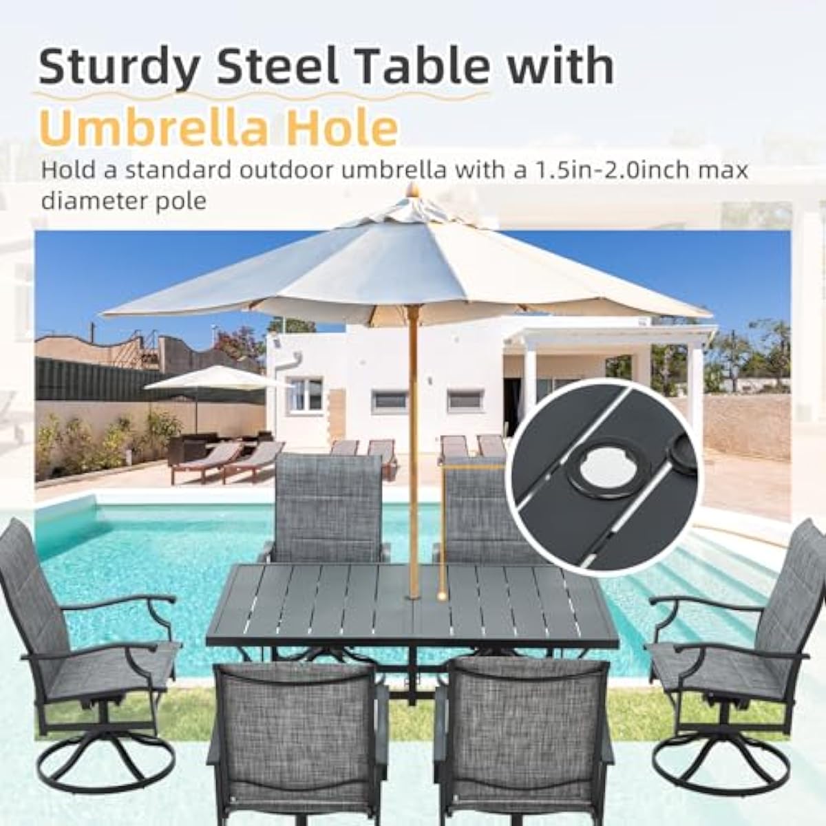 6-Piece Modern Outdoor Dining  - Outdoor Furniture Plus ulasan dan harga