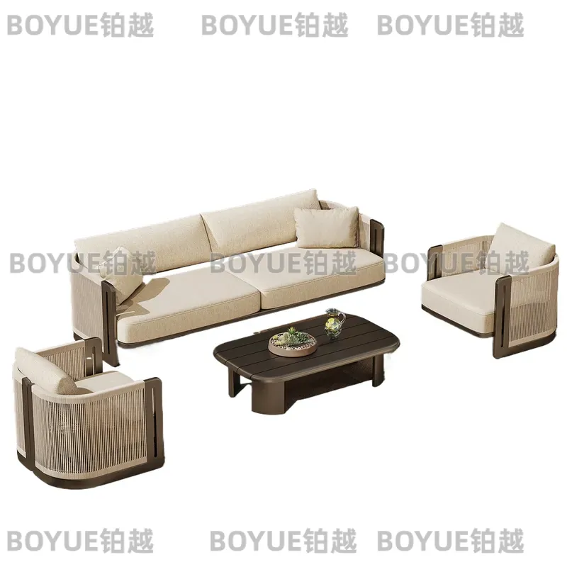 Outdoor Rattan Sofa Set Alumin - Rattan Lounge Set ulasan dan harga