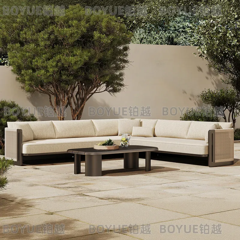 Outdoor Rattan Sofa Set Alumin - Rattan Lounge Set ulasan dan harga