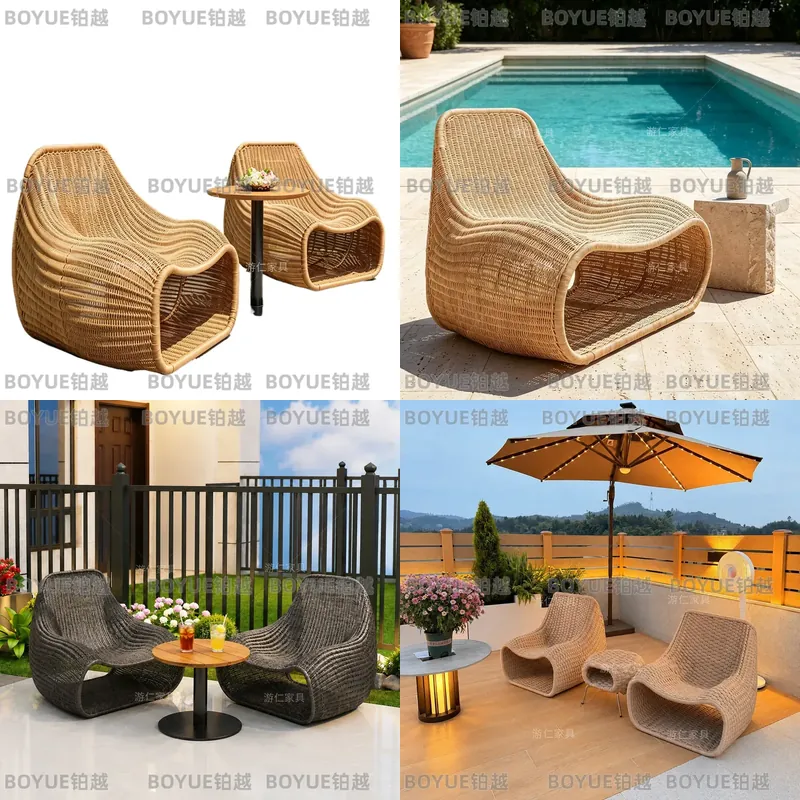 Outdoor Wicker Patio Furniture - Rattan Lounge Set ulasan dan harga