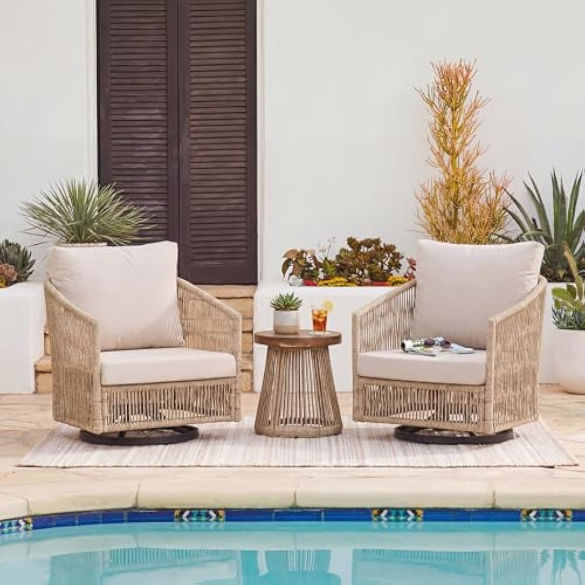 Modern 3-Piece Outdoor Bistro  - Outdoor Furniture Plus ulasan dan harga