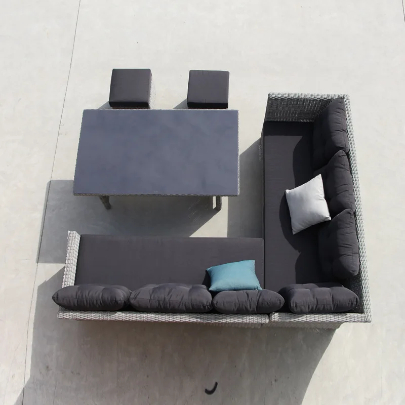 Outdoor PE Wicker Lounge Sofa  - Rattan Lounge Set ulasan dan harga