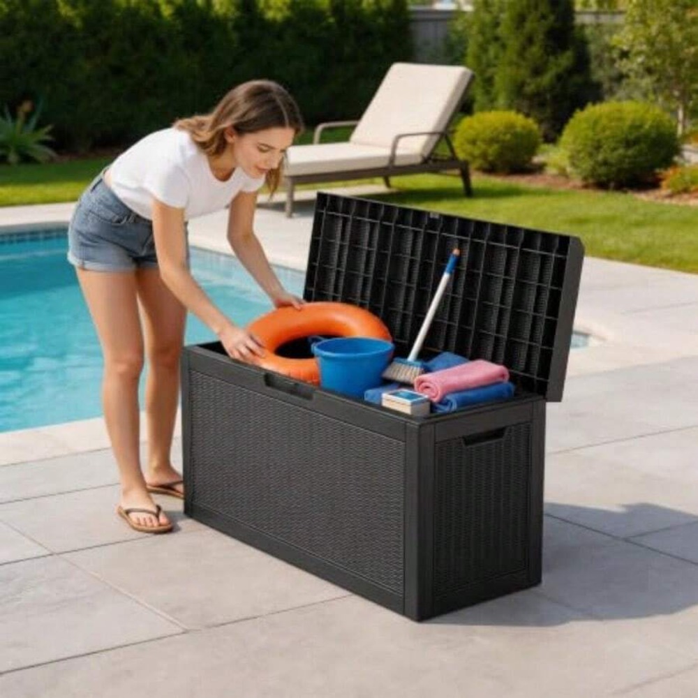 Outdoor Storage Box Deck Box W - Outdoor Furniture Weatherproof ulasan dan harga