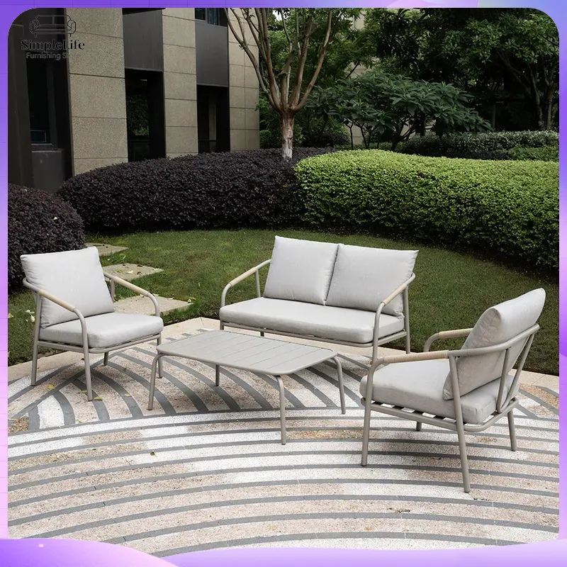 Nordic Outdoor Sofa Set for Ga - Rattan Lounge Set ulasan dan harga