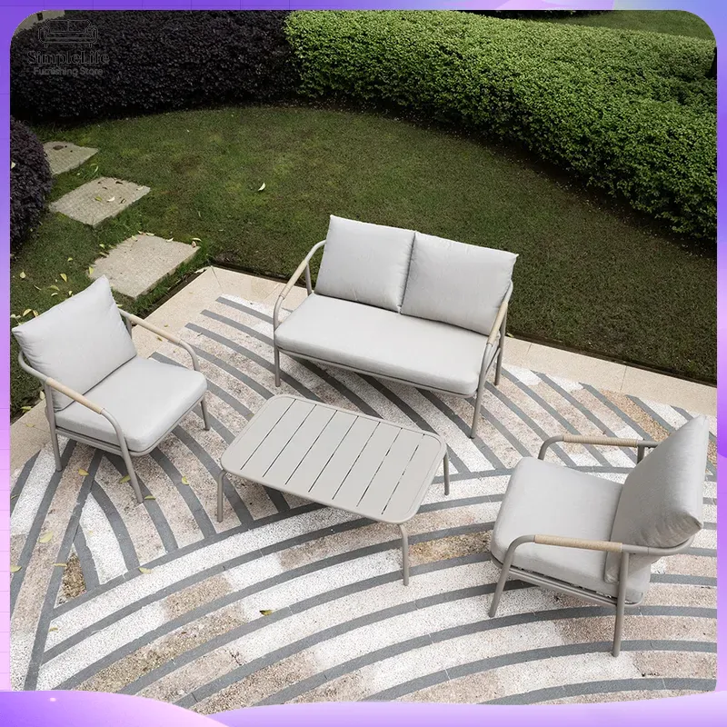 Nordic Outdoor Sofa Set for Ga - Rattan Lounge Set ulasan dan harga