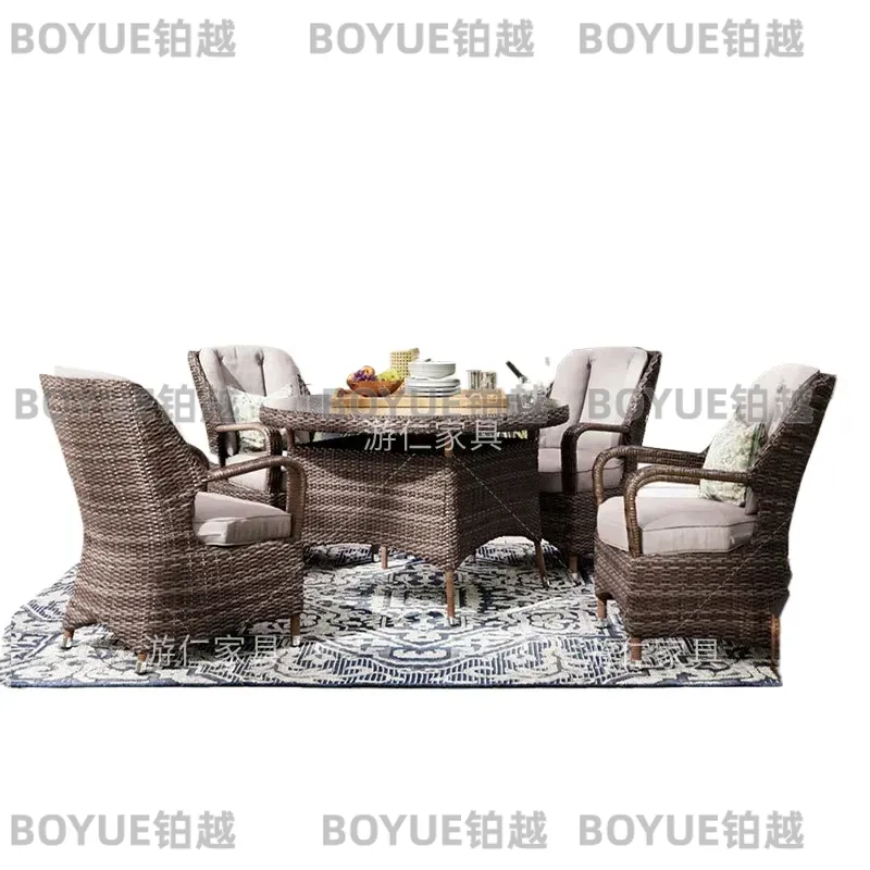 Outdoor Rattan Table Chair Sto - Rattan Lounge Set ulasan dan harga