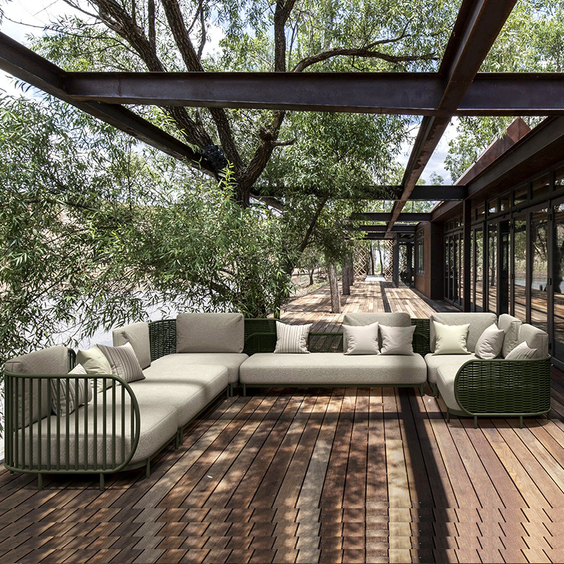 #Luxury Modern 3-Seater Outdoo - Rattan Lounge Set ulasan dan harga