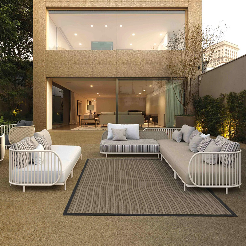 #Luxury Modern 3-Seater Outdoo - Rattan Lounge Set ulasan dan harga