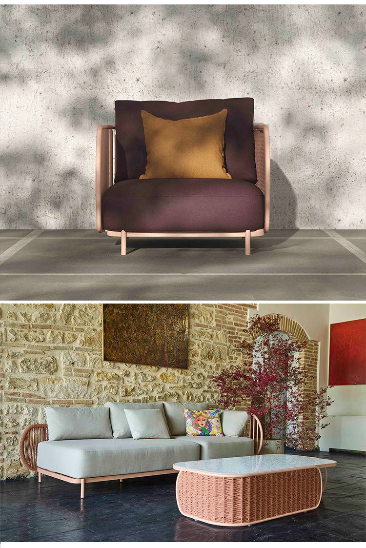 #Luxury Modern 3-Seater Outdoo - Rattan Lounge Set ulasan dan harga