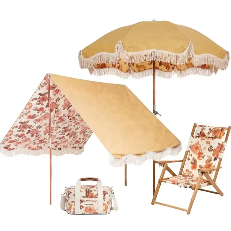Custom Cotton Canvas Beach Umb - Outdoor Furniture Plus ulasan dan harga