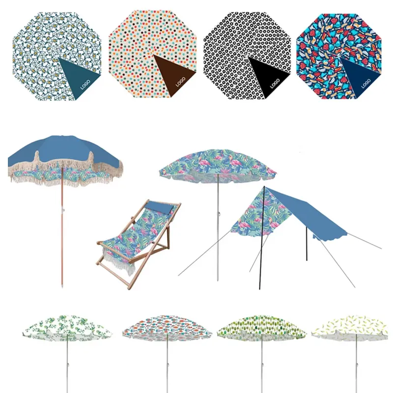 Custom Cotton Canvas Beach Umb - Outdoor Furniture Plus ulasan dan harga
